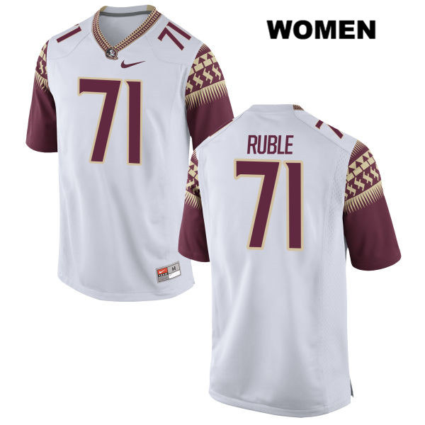 Women's NCAA Nike Florida State Seminoles #71 Brock Ruble College White Stitched Authentic Football Jersey FMI6769XS
